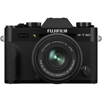 FUJIFILM X-T30 II Mirrorless Camera with XC 15-45mm OIS PZ Lens (Black)