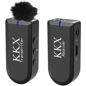 KKX VK1 Compact Digital Wireless Microphone System for Cameras and Smartphones with Headphone Jack (2.4 GHz)