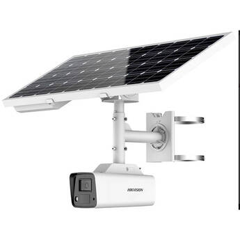 Hikvision ColorVu 4MP Outdoor Solar-Powered Bullet Camera Kit with Spotlight & Heater