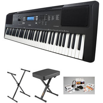 Yamaha PSR-EW310 76-Key Touch-Sensitive Portable Keyboard Value Kit with Stand, Bench, and Survival Kit