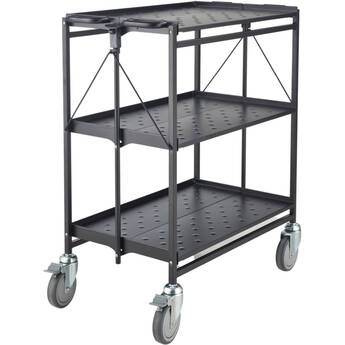Master Grade Heavy Duty 3-Shelf Busing/Utility Cart (Black)