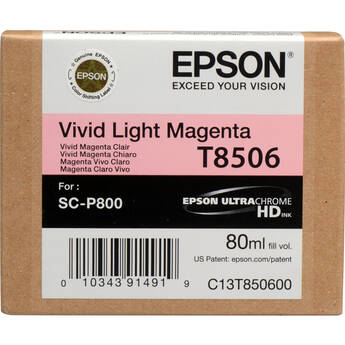 Epson T850600 UltraChrome HD Vivid Light Magenta Ink Cartridge (80 ml)