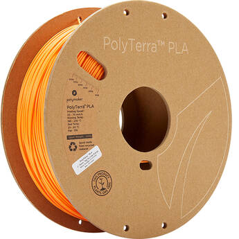 Polymaker PolyTerra PLA Eco Friendly 3D Printing Filament 2.2 lb (1.75mm Diameter, Sunrise Orange)