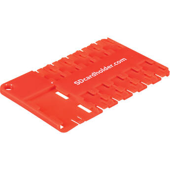 SD Card Holder microSD 10 Slot Cardholder (Red)