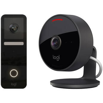 Logitech Circle View Doorbell with 1080p Outdoor Circle View Camera Kit