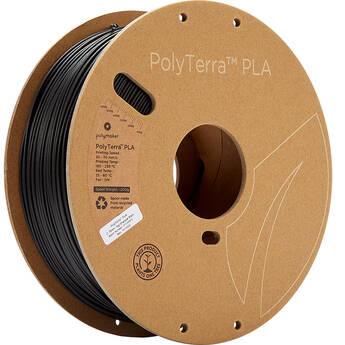 Polymaker PolyTerra PLA Eco Friendly 3D Printing Filament 2.2 lb (1.75mm Diameter, Charcoal Black)