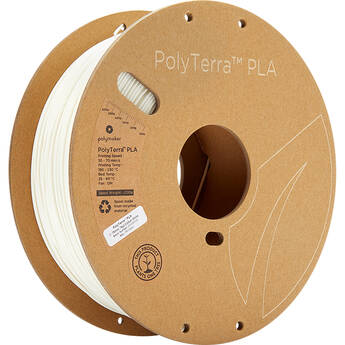 Polymaker PolyTerra PLA Eco Friendly 3D Printing Filament 2.2 lb (1.75mm Diameter, Cotton White)
