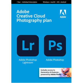 Adobe Creative Cloud Photography Plan with 20GB Cloud Storage (12-Month Subscription, Download Card)