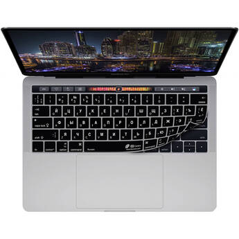 KB Covers Russian Keyboard Cover for MacBook Pro 13" (2020 and Later) and 16" (2019 and Later) (Black)