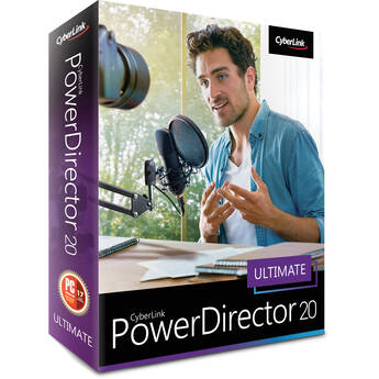 CyberLink PowerDirector 20 Ultimate (DVD and Download Code, Perpetual License)