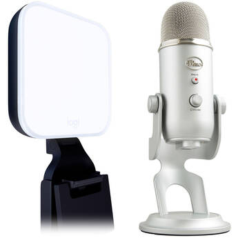 Logitech Litra Glow Premium Light & Blue Yeti Microphone Kit