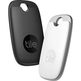 Tile Pro Bluetooth Tracker (2022, Black/White, 2-Pack)
