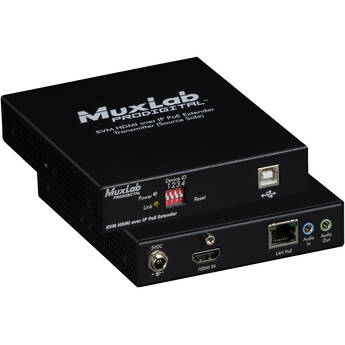 MuxLab UHD 4K KVM HDMI-over-IP PoE Extender Transmitter