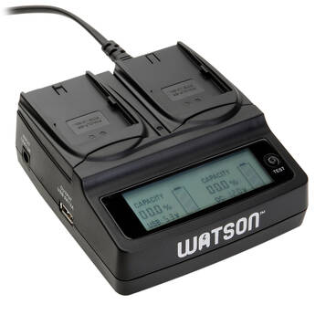Watson Duo LCD Charger Kit with 2 Battery Adapter Plates for LP-E6 / LP-E6N
