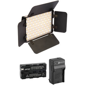 Genaray Ultra-thin Bicolor On-Camera Light Kit with Battery and Charger