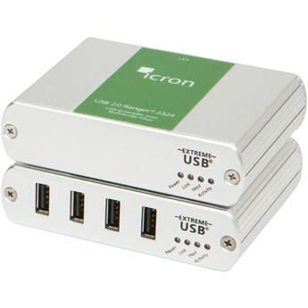 Icron Four-Port USB 2.0 Ranger 2324 Extender System over Multimode Fiber (1640')