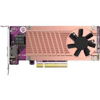 QNAP QM2-2P10G1TB Dual M.2 2280 PCIe NVMe SSD & 10GbE Expansion Card