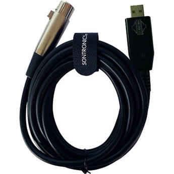 Sontronics XLR-USB Female XLR to Male USB Type-A Cable with ADC for Dynamic Microphones (9.8')