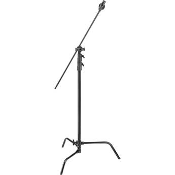 Impact C-Stand with Quick Release Sliding Leg with Grip Arm (Black)