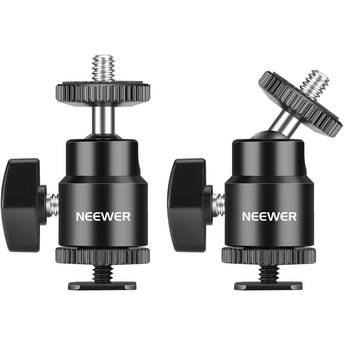 Neewer 1/4" Camera Hot Shoe Mount with Additional 1/4" Screw (2-Pack, I-Type, ST-17)