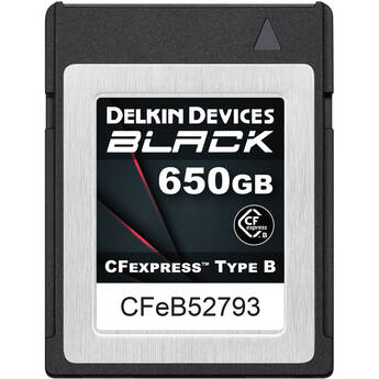 Delkin Devices 650GB BLACK CFexpress Type B Memory Card