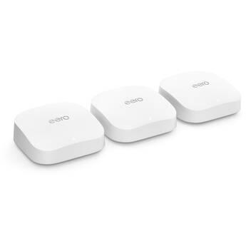 eero Pro 6E AX5400 Wi-Fi 6E Tri-Band Gigabit Mesh System (Router, 2 Extenders, White)
