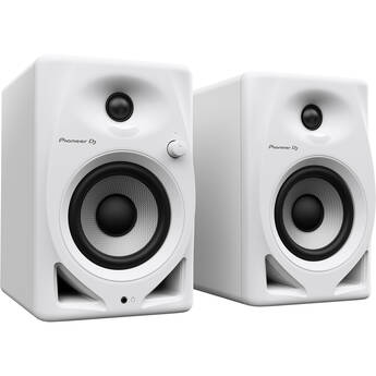 Pioneer DJ DM-40D 4" Two-Way Active Desktop Monitor System (Pair, White)