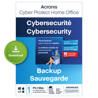 Acronis Cyber Protect Home Office Advanced Edition (1 Windows or Mac License, 1-Year Subscription, Download)