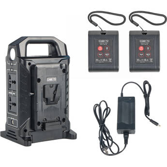 Power Station with Dual V-Mount Battery Charger and 2 x Mini 99 Batteries