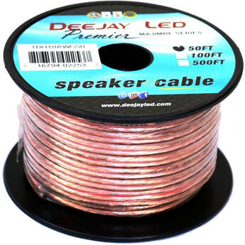 DeeJay LED TBH18AWG50 2-Conductor 18-Gauge Stranded Speaker Cable (50')