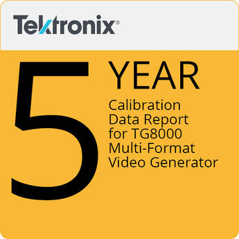Tektronix 5-Year Calibration Data Report for TG8000 Video Generators