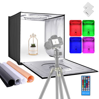 Neewer Tabletop Studio RGBW LED Light Box with Remote Control (20")