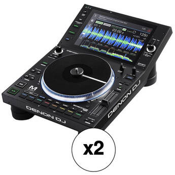 Denon DJ SC6000M Prime Professional Dual-Layer Media Player with 10.1" Multi-Touch Display Kit (2-Pack)