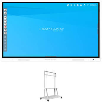 TRIUMPH BOARD 65" Class 4K UHD Interactive Flat-Panel Display & Mobile Classroom Stand Kit