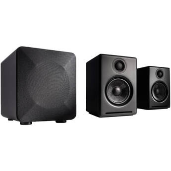 Audioengine A2+ Wireless Bluetooth Speaker System with S6 6" 210W Subwoofer Kit (Satin Black/Gray)