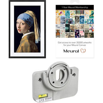 Meural 27" Canvas II Digital Frame (Black) with Swivel Mount and Annual Art Membership