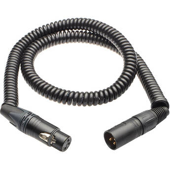 K-Tek XLR Coiled Cable with Neutrik Standard Connectors - 20'