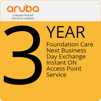 Aruba 3 Year Foundation Care Next Business Day Exchange Instant ON Access Point Service