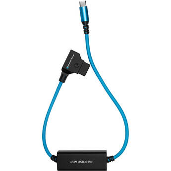 Kondor Blue D-Tap to USB-C Power Delivery Cable for Mirrorless Cameras (16", Blue)