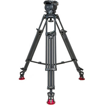 SEEDER T80A2 T80 Fluid Head with Two-Stage AluminumTripod System with Mid-Level Spreader