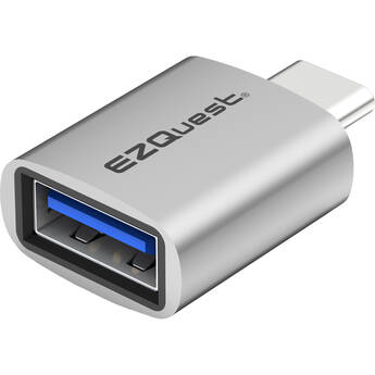 EZQuest USB-C to USB-A 3.0 Mini Adapter (Silver)