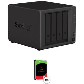 Synology 48TB DS923+ 4-Bay NAS Enclosure Kit with Seagate NAS Drives (4 x 12TB)