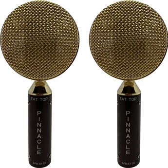 Pinnacle Microphones FAT Top Ribbon Microphones (Brown Body and Gold Grille, Stock Transformer, Pair)