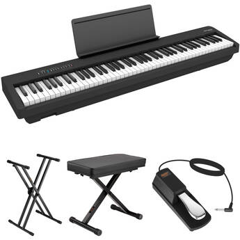 Roland FP-30X Value Bundle with Digital Piano, X-Stand, Pedal, and X-Bench (Black)