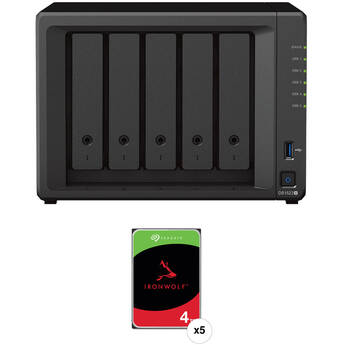 Synology 20TB DiskStation DS1522+ 5-Bay NAS Enclosure Kit with Seagate IronWolf NAS Drives (5 x 4TB)