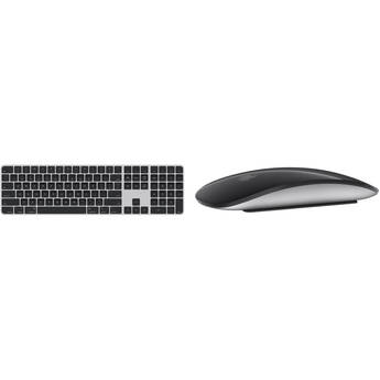 Apple Magic Keyboard with Touch ID and Numeric Keypad and Magic Mouse Kit (Black)