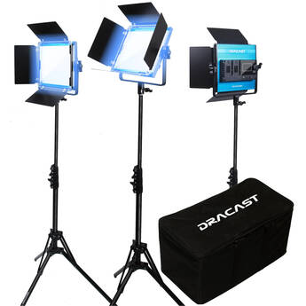 Dracast X Series LED500 Daylight LED Light Panel (Interview 3-Light Kit)