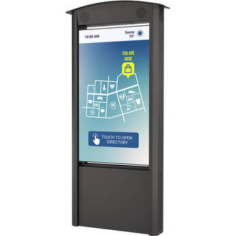 Peerless-AV Dual-Sided Smart City Kiosk with 55" Displays and Speakers (Black)