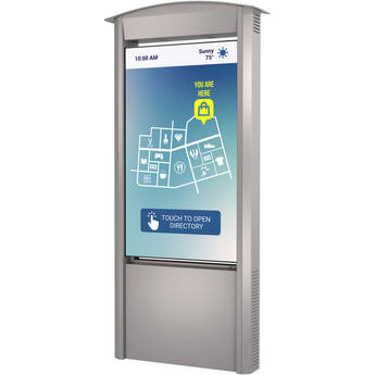 Peerless-AV Dual-Sided Smart City Kiosk with 55" Displays (Silver)