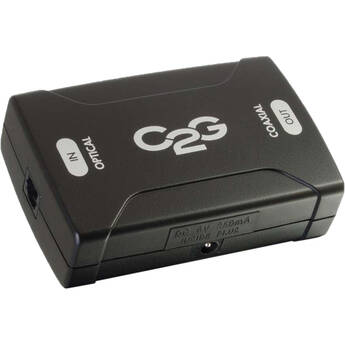 C2G Optical to S/PDIF Coaxial Digital Audio Converter (Black)